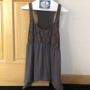 Beautiful Gray lace top